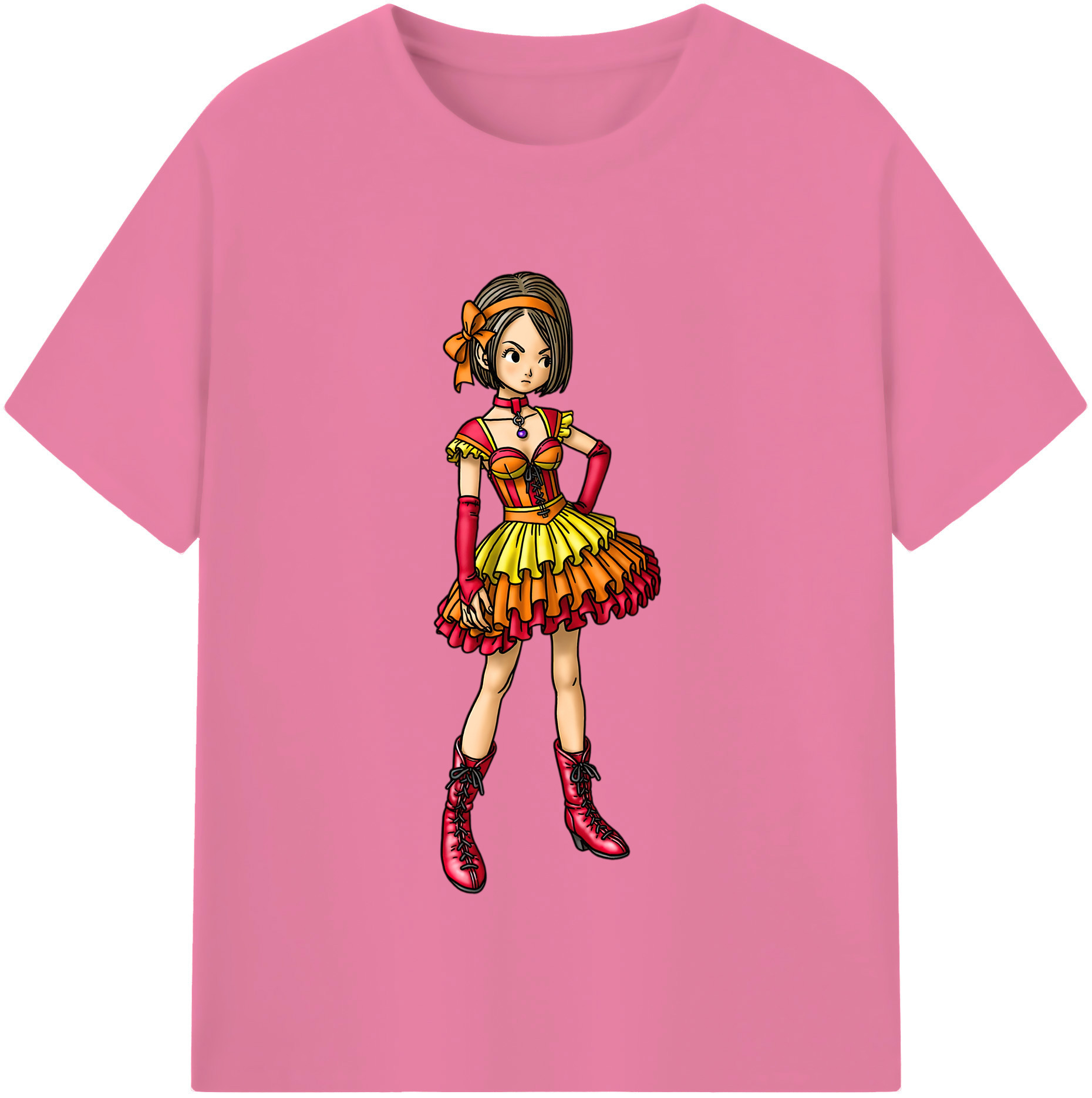 （画像用） ドラゴンクエスト Doragon Kuesuto Dragon Quest 綿100％半袖Tシャツ（フロントプリント）